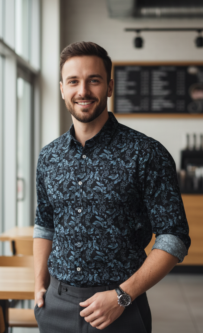 Jungle Cotton Men's Premium Designer Linen Print Shirt Combo (Pack of 3) – Blue, Grey, Light Sky