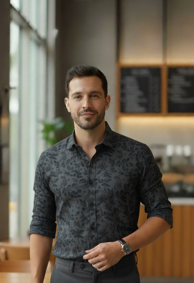 Jungle Cotton Men's Premium Designer Linen Print Shirt Combo (Pack of 3) – Blue, Grey, Light Sky