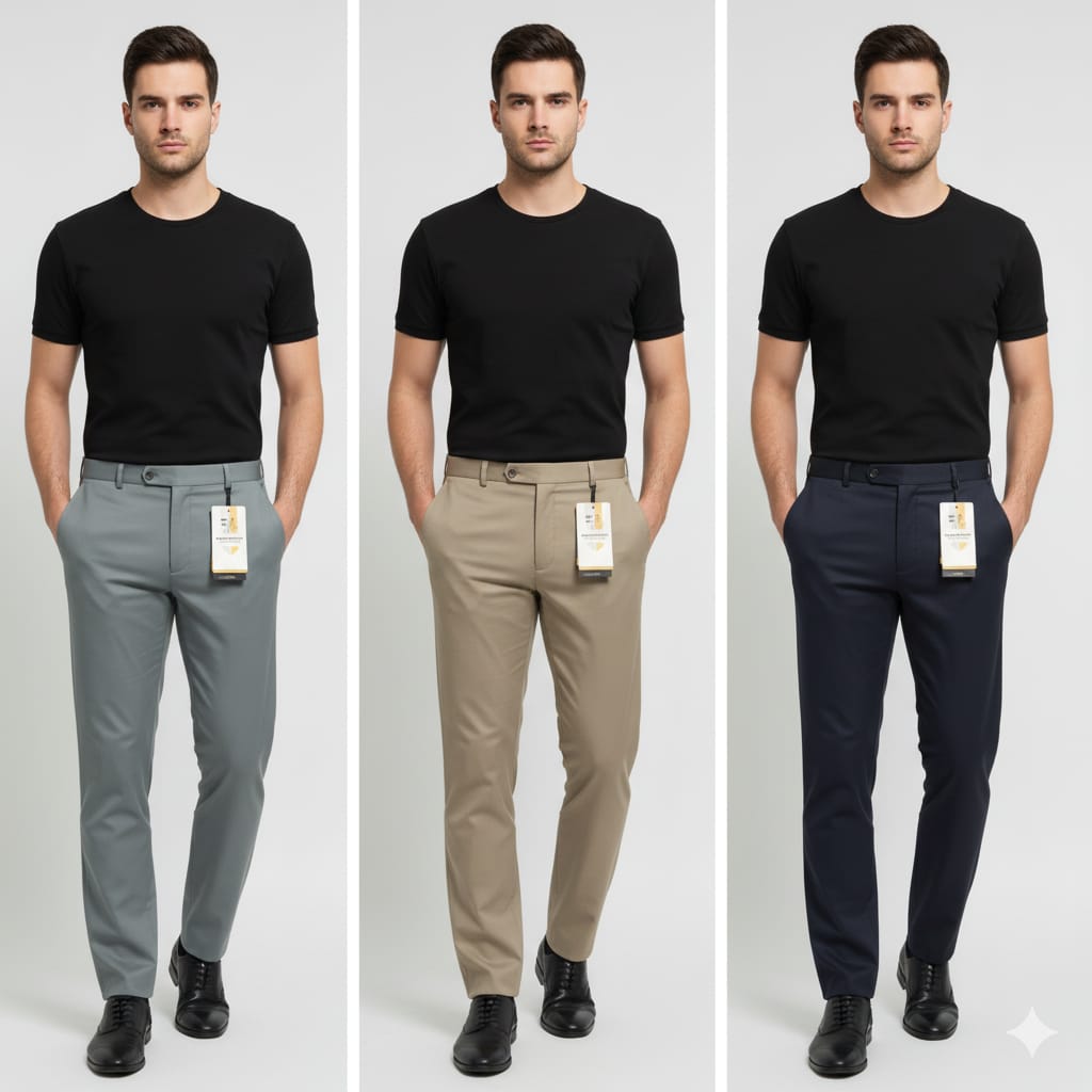 3 Combo Stylish Formal Pants for Men – Premium Quality
